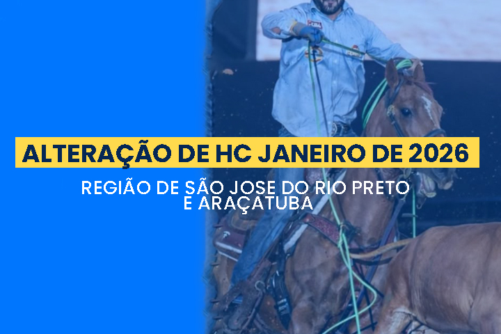 Alteração de HC Janeiro de 2026 - Região de São Jose do Rio Preto e Araçatuba