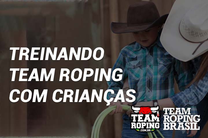 Treinando Team Roping com crianças